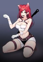 1girls female katarina_du_couteau laughter_(artist) league_of_legends