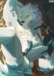 abs absurd_res ambiguous_gender ambiguous_penetrated anthro anthro_on_feral anthro_penetrating anthro_penetrating_feral areola balls biped canid canine canis duo eyebrows feral feral_penetrated fish fishjob fur genitals hi_res law_(sdorica) male male/ambiguous male_focus male_only male_penetrating male_penetrating_ambiguous mammal marine monsterplus muscular muscular_anthro muscular_male nipples pecs penetration penis_fishing sdorica sex tail wolf zoophilia