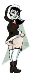 boots extreme_ghostbusters female ghostbusters heavy_coat jmd kneesocks kylie_griffin panties solo striped striped_panties