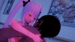 1boy 1boy1girl 1girls 3d 3d_animation akira_brave777 animated areolae black_hair bouncing_breasts bow breasts breasts_out dark-skinned_male dark_skin female female_focus glasses hololive hololive_japan horns indoors interracial light-skinned_female light_skin long_hair longer_than_30_seconds male moaning nakiri_ayame nipples oni oni_female oni_horns penetration red_eyes red_hair_stripe sex short_hair solo_focus sound sweat tagme twintails video virtual_youtuber vtuber white_hair