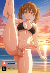 1futa ai_generated black_bikini breasts brown_hair cock colored dick erection futa_only futanari futanari futanari/female ijiranaide_nagatoro-san light_skin light_skinned_futanari long_hair nickythecreator orange_hair penis sexy sexy_body sexy_pose testicles uncensored veiny_penis yoshi_(nagatoro)