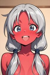 1girl1futa 1girls ai_generated back_view chile chilean chirritox computer condom dick discord female grey_hair hispanic hispanic_virtual_youtuber hispanic_youtuber indie_virtual_youtuber indie_vtuber l latino long_hair masturbation nude nude_female panties red_body red_skin server streamer streamers twintails twitch twitching vtuber vtuber_persona vtuberfanart youtube youtuber, youtuber_girl youtubers