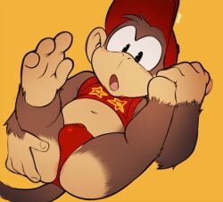 anus_peek boy cub cute dandi diddy_kong donkey_kong_(series) male male_cub male_only mario_(series) solo solo_male