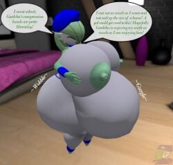 bbw big_ass big_breasts breasts bubble_butt cleavage female furry gardevoir huge_ass huge_breasts nipples overweight pokemon pokemon_(species) thick_thighs vanessa_(zer0264) wide_hips zer0264