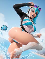 1girls absurd_res ai_generated ass background_character beach beach_background blue_eyes blue_hair blue_lipstick breasts curvy curvy_body curvy_female curvy_figure different_eye_color eyewear_on_head fat_ass feet feet_up female female_only from_behind from_side glasses half-dressed half_naked half_nude headphones heterochromia hi_res high_resolution highres huge_ass huge_breasts legs looking_at_viewer luna_snow luna_snow_(marvel_rivals) marvel marvel_comics marvel_rivals multicolored_hair on_beach patreon pein red_eyes sand see-through_clothes see-through_clothing see-through_shirt shiny_skin side_view smile smiling smiling_at_viewer socks standing sunglasses swimsuit swimwear thick_thighs thighs water watermark wet wet_ass wet_body wet_breasts wet_clothing wet_face wet_feet wet_legs wet_skin wet_thighs white_hair white_nail_polish