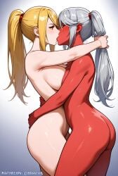 1girl1futa 1girls 2girls ai_generated back_view blonde_female blonde_hair blonde_hair_female chile chilean chirritox computer condom dick discord female grey_hair hispanic hispanic_virtual_youtuber hispanic_youtuber indie_virtual_youtuber indie_vtuber kissing l latino long_hair masturbation metroid nintendo nude nude_female panties red_body red_skin samus_aran server streamer streamers twintails twitch twitching vtuber vtuber_persona vtuberfanart youtube youtuber, youtuber_girl youtubers yuri