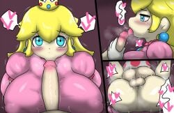 1boy 1boy1girl 1girls big_ass big_breasts butt crown cyan_eyes earrings enigi09 erect_nipples eyebrows eyelashes female heart heavy_breathing licking licking_penis long_hair looking_at_penis looking_at_viewer male male/female male_dominating_female male_penetrating male_penetrating_female mario_(series) mating_press mushroom mushroom_humanoid nintendo nipples nipples_visible_through_clothing penis penis_in_pussy pink_dress princess princess_peach pussy_juice small_dom_big_sub sweat sweaty_body tagme toad_(mario) video_game_character video_games yellow_eyebrows yellow_hair