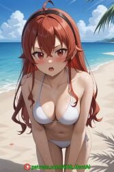 1girls ahq_hentai ai_generated beach big_breasts bikini breasts eris_boreas_greyrat eris_greyrat female mushoku_tensei patreon perfect_body sexy stable_diffusion wet