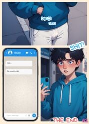 1boy ai_generated bulge comic comic_page emma_frost emma_frost_(marvel_rivals) english_text felix_calloway femboy light-skinned_male light_skin marvel marvel_rivals semaiana solo