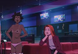 amber_bennett animated animation animation_loop atom_eve humiliated humiliation in_public invincible invincible_(comics) invincible_(tv_series) no_clothes no_panties no_sound panties panties_removed pink_panties powers removed_clothing tagme undressing video