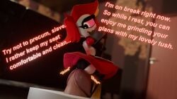 16:9 ass big_butt butt_focus clothing cock_and_ball_torture demon demon_humanoid edging english_text female genital_torture genitals glans_play glans_torture grinding_on_penis hazbin_hotel hellaverse hi_res hot_dogging humanoid imp maid_apron maid_uniform male male/female niffty omananimations penile penis penis_torture sex sitting_on_another sitting_on_penis teasing teasing_with_butt text thick_thighs uniform widescreen