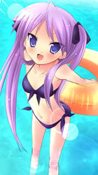 blue_eyes blue_hair innertube kagami_hiiragi lucky_star swimsuit yukizuki_chikuba