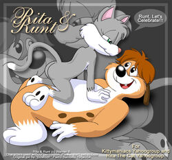 2004 animaniacs anthro bbmbbf canine cat dog feline female fur furry furry_only interspecies male mammal rita_(animaniacs) rita_and_runt runt_(animaniacs) straight