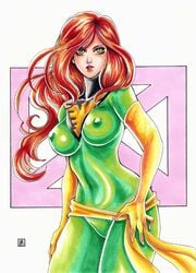 1girls female female_only jean_grey kame marvel phoenix_(x-men) solo straight_hair x-men