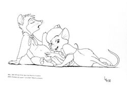 2000 crossover desiree_lee disney miss_bianca monochrome mrs._brisby pussy secret_of_nimh the_rescuers