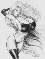 1girls 2005 black_and_white chaos_comics female female_only lady_death lee_rumiko solo tagme