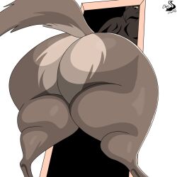 1:1 2021 anthro ass big_ass big_butt chrisandcompany domestic_cat felid feline felis female furry huge_ass huge_butt hyper mammal stuck stuck_in_door