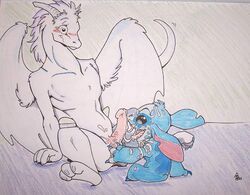 anthro disney experiment_(species) fatalis furry gay lilo_and_stitch male male_only penis stitch tagme