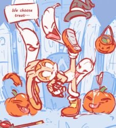 animated anthro cream_the_rabbit cub cunnilingus flooftura ghost halloween licking mobian_(species) pumpkin pussy_juice_drip rabbit sonic_(series) sonic_the_hedgehog_(series)