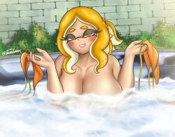 1girls 2024 big_breasts breasts hot_tub linda_(telaxart) milf nintendo nsfwtalex splatoon swimsuit taking_clothes_off telaxart texalunax voluptuous