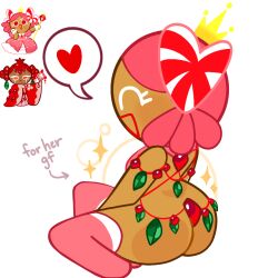 body_jewelry cookie_run cookie_run_kingdom nude pomegranate_cookie princess_cookie simple_background sitting stockings