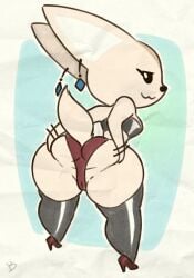 1girls 2024 :3 aggressive_retsuko aggretsuko anthro anus anus_behind_thong ass ass_grab back back_view bedroom_eyes bending_forward bending_over bent_over big_ass black_eyes blue_background bottom_heavy bracelet breasts calves cameltoe canid canine clothed clothed_female clothes clothing crop_top earrings female fennec fenneko footwear fox from_behind full_body furry genitals half-closed_eyes hi_res high_heels huge_ass labia large_ass leaning_forward legwear looking_back looking_back_at_viewer mammal panties pose posing presenting presenting_hindquarters pussy rear_view red_footwear red_high_heels red_panties roger_bacon sanrio seductive seductive_eyes seductive_look seductive_pose seductive_smile shoes signature small_breasts smile smiling smiling_at_viewer solo spread_anus spreading standing tail tan_fur thighhighs thighs topwear underwear vagina white_background wide_hips