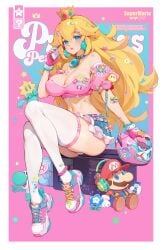 1girls blonde_hair blue_eyes breasts clothing female female_focus long_hair mario mario_(series) mushroommirror princess_peach princess_peach:_showtime! stella_(princess_peach:_showtime!) super_mario_bros._wonder tagme thighs yoshi