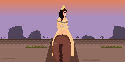 ass butt captured captured_girl chained chained_up horse humiliated humiliating humiliation kh-sprite naked naked_female nude nude_female pixel_art riding_horse sun_ren