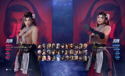 1girls 3d breasts female female_only kazama_jun milf mod namco partially_clothed solo tekken tekken_8