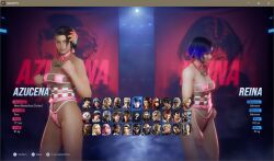 2girls 3d azucena_milagros_ortiz_castillo bikini feathers_in_hair female female_only mod namco partially_clothed peruvian_female reina_mishima tekken tekken_8