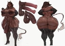 1futa 2_penises animal_ears animal_genitalia areolae badonkadonk balls big_areola big_ass big_breasts big_penis breasts club_shaped_penis cow_horns cow_tail dangling_testicles dark_skin diphallia diphallism equine_penis erect_penis erection full_body futanari hanging_balls hanging_penis horsecock huge_ass huge_breasts huge_cock humanoid humanoid_penis kemonomimi long_gloves long_penis long_stockings magicmoonsarts model_sheet multi_genitalia multi_penis naked nipples nude partially_retracted_foreskin penis sagging_balls saggy_balls scar scars semi-erect solo standing thick_thighs thigh_boots thighhighs uncut veiny_penis voluptuous wide_ass wide_hips