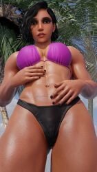 1girls 3d abs ass big_ass big_breasts bikini blizzard_entertainment breasts burningastral dark-skinned_female dark_skin fareeha_amari female female_only fit fit_female mature_female milf muscular muscular_female overwatch overwatch_2 pharah solo solo_focus straight_hair swimsuit tagme thick_thighs wide_hips