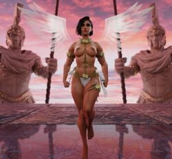 1girls 3d abs ass big_ass big_breasts blizzard_entertainment breasts burningastral dark-skinned_female dark_skin fareeha_amari female female_only fit fit_female goddess mature_female milf muscular muscular_female overwatch overwatch_2 pharah solo solo_focus straight_hair tagme thick_thighs wide_hips wings