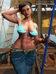 1girls 3d abs ass big_ass big_breasts breasts capcom chun-li cleavage cosplay crossover_cosplay entitledgoose female female_only fit fit_female mature_female milf muscular muscular_female nami nami_(one_piece) nami_(one_piece)_(cosplay) one_piece post-timeskip solo solo_focus straight_hair street_fighter street_fighter_6 tagme thick_thighs wide_hips