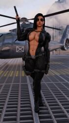 1girls 3d abs ass big_ass big_breasts blizzard_entertainment bodysuit breasts burningastral dark-skinned_female dark_skin fareeha_amari female female_only fit fit_female mature_female milf muscular muscular_female overwatch overwatch_2 pharah solo solo_focus straight_hair tagme thick_thighs wide_hips