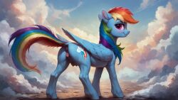 ai_generated animal_genitalia animal_pussy anus ass blue_body blue_fur crotchboobs cutie_mark equid equine equine_anus equine_genitalia equine_pussy female female_only feral feral_only friendship_is_magic fur furry furry_only hasbro horse my_little_pony pegasus pony pussy quadruped rainbow_dash_(mlp) rainbow_hair rainbow_tail