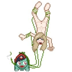 animated ass bulbasaur embarrassed embarrassed_nude_female female female_focus feral forced_exposure gif kh-sprite naked naked_female nude nude_female pixel_art pokémon_(species) pokemon pokemon_(species) pokemon_ranger_(pokemon) pokemon_ranger_(pokemon_xy) tentacle vines