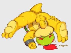 2020 3_toes 4_fingers accessory anthro autofellatio back_spikes balls blush bowser_jr. canyon_(artist) carrying_another claws closed_eyes dote erection fangs feet fingers fist front_view genitals glans green_body green_scales green_shell hair hair_accessory hairband hand_on_leg hand_on_thigh head_spikes headstand highres humanoid_genitalia humanoid_penis male male_only mario_(series) masturbation nintendo non-mammal_balls oral oral_masturbation pawpads penile penile_masturbation penis perineum pink_glans red_body red_hair red_scales scales shell shoulder_stand simple_background solo spikes spikes_(anatomy) tan_pawpads teeth toe_claws toes watermark white_background white_body white_claws white_scales wristband yellow_balls yellow_body yellow_penis yellow_scales young young_anthro