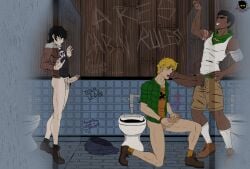 3boys african_male bandaged_arm bathroom big_penis brazilian brazilian_flag brown_skin cuckold dark-skinned_male gay gayskeletonart glory_hole graffiti heroes_of_olympus imminent_oral latino latino_male male_only masturbation netorare nico_di_angelo ntr oral pants_removed paolo_montes percy_jackson_and_the_olympians skinny small_penis tagme transparent trials_of_apollo very_dark_skin will_solace yaoi