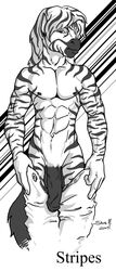 1boy 2009 abs anthro balls biceps biped black_balls black_eyes black_fur black_hair black_nipples black_penis black_stripes clothed clothing equine flaccid front_view fur hair long_hair looking_at_viewer male male_only mammal multicolored_fur multicolored_hair muscular muscular_male name_badge navel nipples pants partially_clothed pecs penis portrait shane_nelson signature simple_background solo ssn_inc striped_fur stripes stripes_(character) three-quarter_portrait two_tone_fur two_tone_hair undressing vein veiny_penis white_background white_bottomwear white_clothing white_fur white_hair zebra