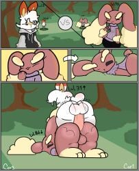 2boys 2koma anal anal_sex anthro anthro_penetrating comic defeated drawcat13 duo femboy gay generation_4_pokemon generation_8_pokemon hi_res instant_loss_2koma level_difference level_drain lone_(kyubeans) lopunny male male/male male_only nintendo penetration pokemon pokemon_(species) rape rough_sex scorbunny sex solaris_(btwalexhere)