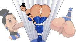 anal anal_sex anus apple_butt asian asian_female ass ass_focus ass_shake big_ass big_breasts big_penis blowjob blue_leotard boots breasts brown_eyes covered_ass dat_ass earrings edenian eyeonthedrawings gag gloves hair_bun kitana large_penis leg_grab leg_lift leotard looking_at_viewer mortal_kombat mortal_kombat_4 penis pose princess pussy royalty runny_makeup seductive_pose showing_ass tape taped_pussy thick_ass thick_legs thick_thighs voluptuous voluptuous_female