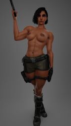 1girls 3d abs ass big_ass big_breasts blizzard_entertainment breasts burningastral cosplay crossover crossover_cosplay dark-skinned_female dark_skin fareeha_amari female female_only fit fit_female lara_croft_(cosplay) mature_female milf muscular muscular_female overwatch overwatch_2 pharah solo solo_focus straight_hair tagme thick_thighs tomb_raider wide_hips