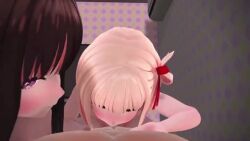 1boy 2girls 3d 3d_model animated asmr bisexual blonde_hair blush blushing_at_viewer brown_hair censored completely_naked completely_nude completely_nude_female completely_nude_male cowgirl_position cum cum_in_pussy cum_inside dd_dd_(niku1112s) english_subtitles female grabbing_breasts inoue_takina kissing licking_nipples light-skinned_female light-skinned_male light_skin longer_than_2_minutes longer_than_30_seconds longer_than_3_minutes longer_than_4_minutes longer_than_5_minutes longer_than_one_minute lycoris_recoil male massage medium_breasts mikumikudance mmd mosaic_censoring mp4 multiple_orgasms nishikigi_chisato paizuri pov pov_kiss pov_male purple_eyes red_eyes riding riding_penis sound subtitled tagme threesome video