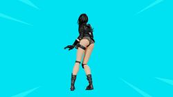 ass black_panties boots bottomless fortnite fortnite:_battle_royale jacket panties remedy_(fortnite)