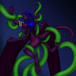 2015 3_toes 5_fingers akhlys anal anal_sex anklet anthro armband armlet ass barefoot bat_wings big_feet big_tail big_wings blue_hair bound breasts claws consensual_tentacles digitigrade dragon_tail ears_back ears_down fangs feet female flat_belly fold_wings from_behind_position gargoyle green_eyes green_sclera hair hair_down hi_res hindpaw horn jewelry lizard_tail long_ears long_hair long_tail looking_away membranous_wings nipple_piercing nipples non-mammal_breasts nude oral oral_penetration paws penetration piercing pointy_ears purple_horn purple_nose purple_skin purple_wings pussy_juice rainbow-boa_(artist) red_stripes sex shaded simple_background snout soles solo spread_wings straight_hair striped_skin stripes talons teeth tentacle tentacle_sex thick_tail tiger_stripes titanium toes vaginal_penetration wavy_hair wing_claws winged_arms wings