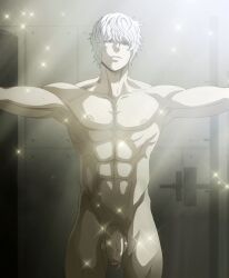 abs balls bara dhlinez edit kanade_uryu male male_only muscle muscles muscular muscular_male pecs penis platinum_end solo