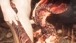 fellatio fire flame_atronach monster oral partial_male skyrim the_elder_scrolls