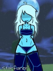 1girls alternate_version_available balanced_craft_wars bikini blue_body character_name nyxwastaken roblox roblox_game robloxian self_upload small_breasts starfarer_(bcw) tagme teasing tongue_out