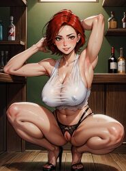 ai_generated armpits crotchless_panties erection_under_clothes female high_heels king_of_fighters looking_at_viewer makimass_ai spread_legs vanessa_(kof) video_games